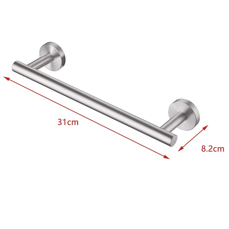 Hand Towel Bar Bathroom Towel Holder Kitchen Dish Cloths Hanger SUS304 Stainless Steel RUSTPROOF Wall Mount