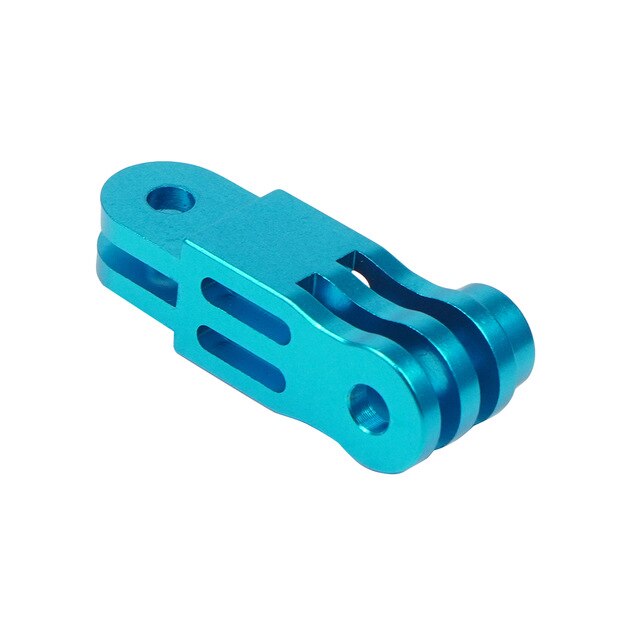 Adattatore per montaggio su braccio a tre vie in alluminio CNC per GOPRO Hero10 9 8 7 6 1 2 3 + 4 5 Session /Yi /SJcam /EKEN /Sony Action cam: Blue long adapter