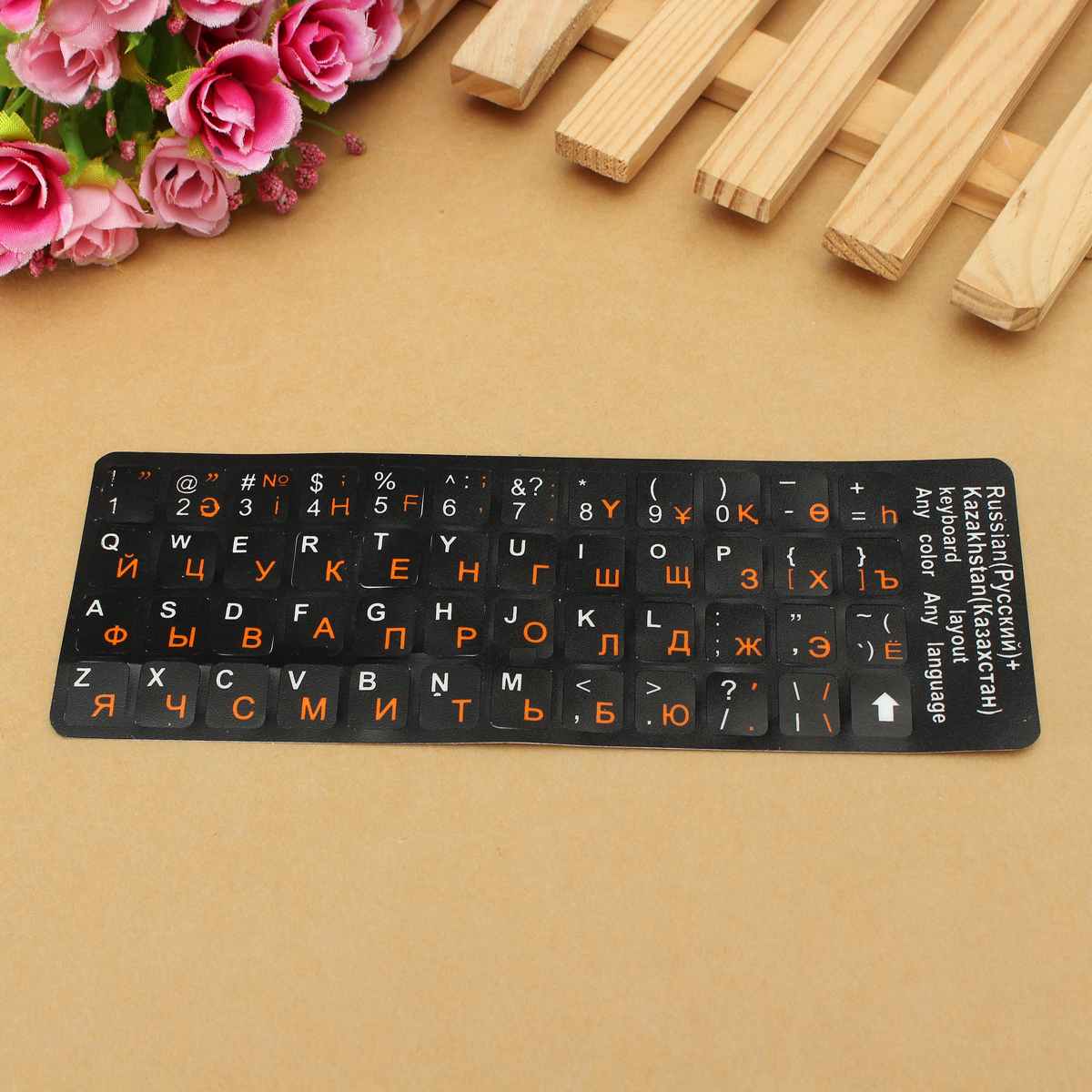 S Skyee Waterdichte Laptop Toetsenbord Stickers Clear Russische Keyboard Sticker Zwarte Russische Taal Key Board Layout Brief Film