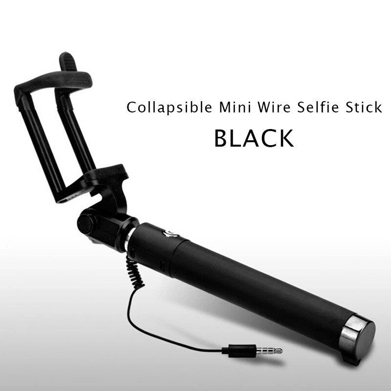 Universal- Faltbare Tragbare Handheld Monopod Selfie Stock Erweiterbar 3,5 verdrahtet Einbeinstativ Selfie Stock Für Android Für iPhone X 8 7