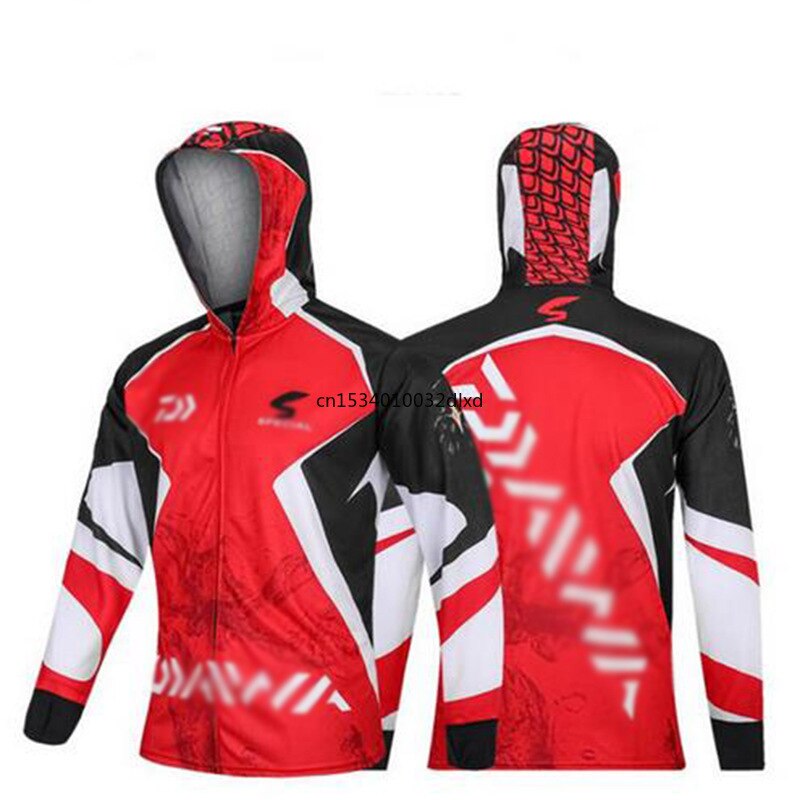 Men DAIWA Fishing Jackets Top Quality Quick Dry Breathable Fishing Shirts Outdoor Hooded Cycling Clothes