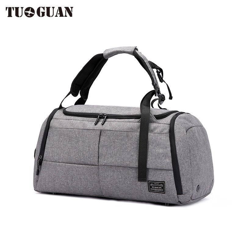 Men Travel Bag Anti Theft Password lock Waterproof Shoulder Weekend Travelling Duffle Bags Large Capacity Carry on Luggage Bag: Gray