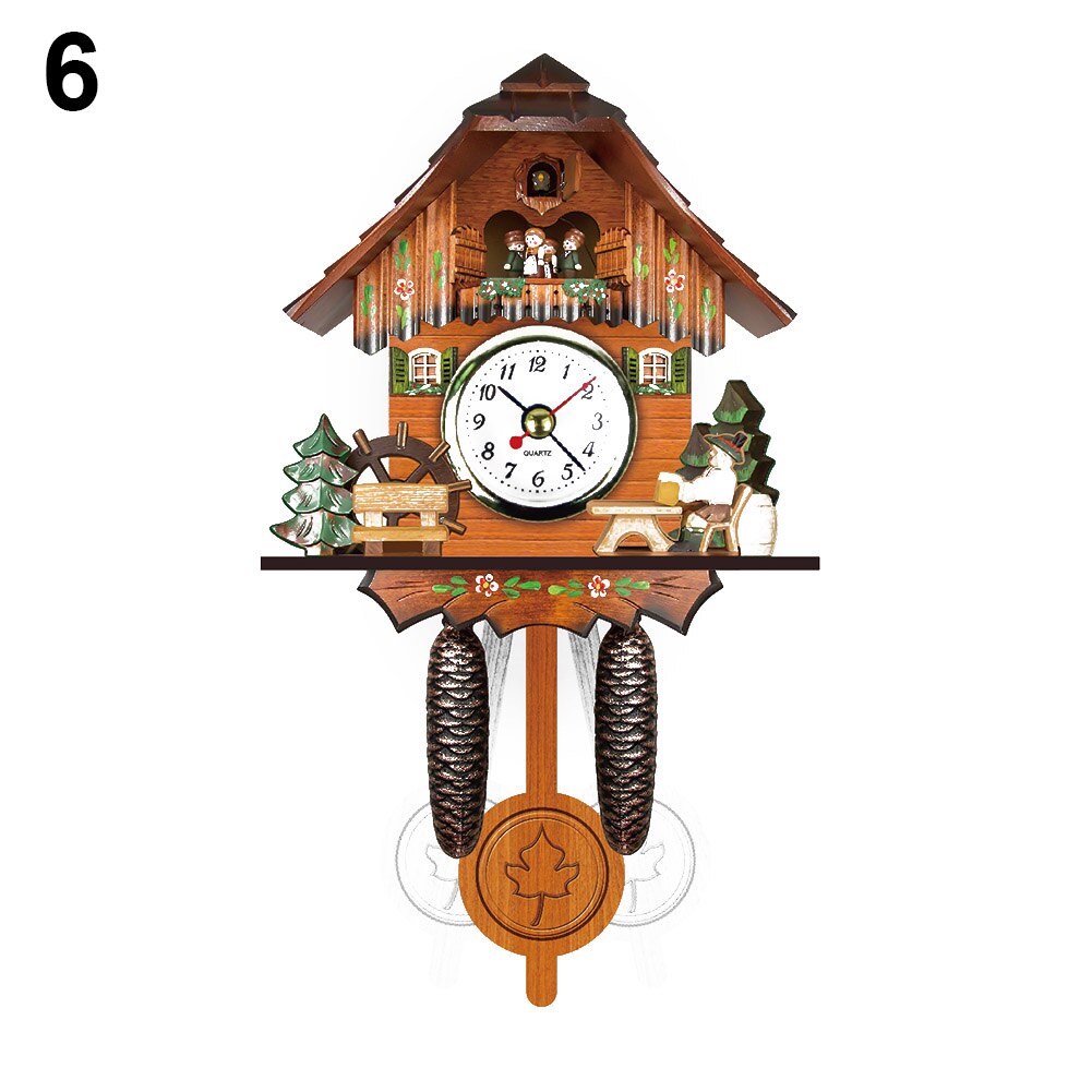 'The Best' Antique Wooden Cuckoo Wall Clock Bird Time Bell Swing Alarm Watch Home Art Decor 889: Blue