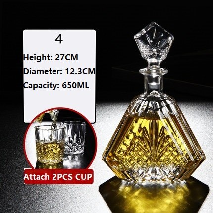 Russland Wodka Karaffe Whiskey Flasche Kristall Glas Wein Bahre Behälter Glasflasche Glas Tasse Heimat Bar Werkzeuge Dekoration: 4
