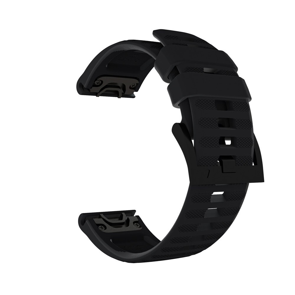 22mm 26mm Quick Release Silicone Strap For Garmin Fenix 7 7X 6 6X 5X/Fenix 3 3 HR Smart Watch Band For Garmin Forerunner 945 935: Black / 22mm