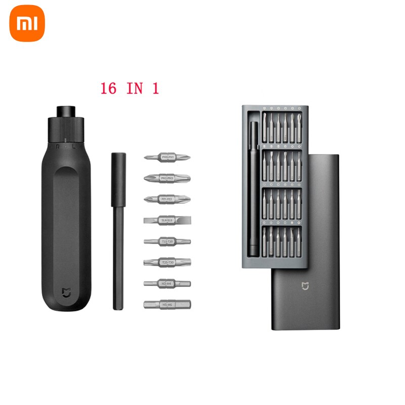 Xiaomi Mijia 16 in 1 Ratsche Schraubendreher Präzision Oder Xiaomi Täglichen Gebrauch Schraubendreher Bausatz 24 Präzision Magnetische Bits Alluminum