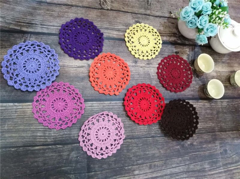 10 CM Ronde Katoenen Kant Placemat Gehaakte Bruilo... Grandado