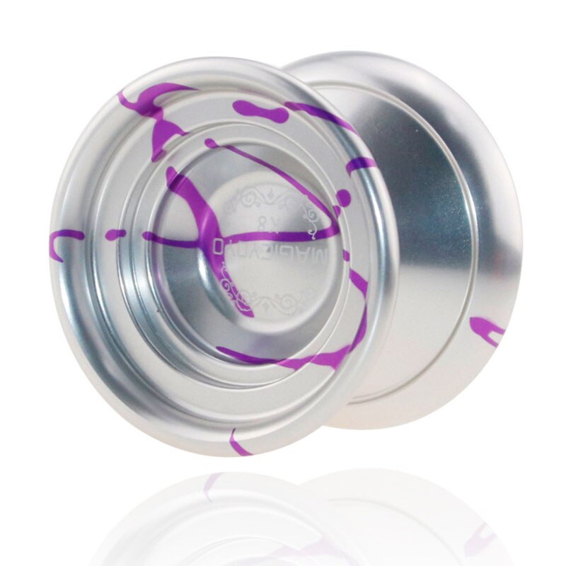 Top Magic Exquisite Color K8 Ghost-Hand Metal Yo-Yo For Tricks Large Diameter Easy Operate Fancy Yoyo Kids Toy: K8-Silver