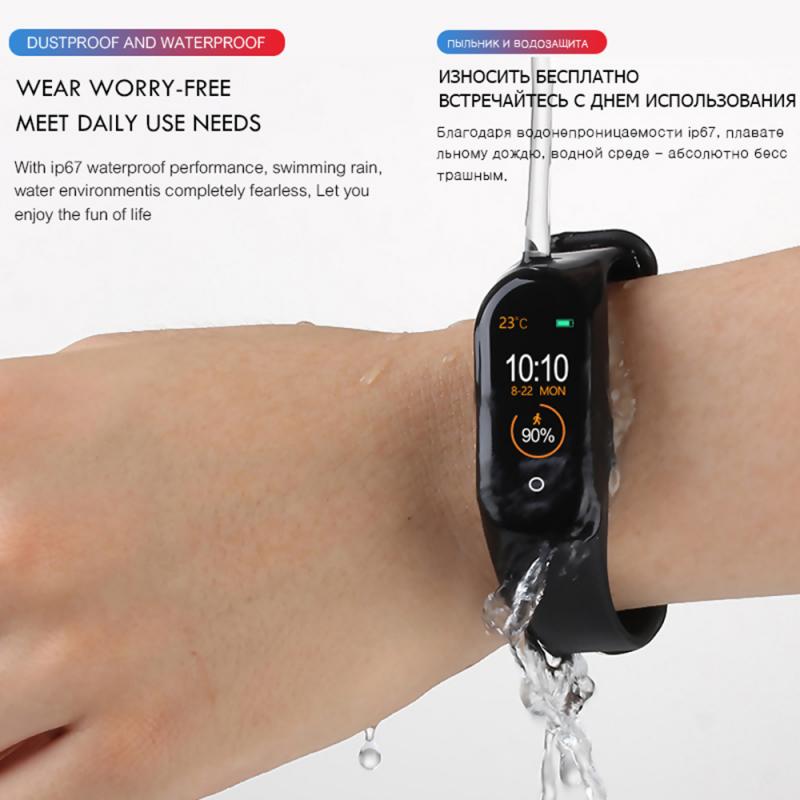 Xiao mi mi bande M4 montre intelligente Bracelet Fitness Bracelet Trcker Sport podomètre fréquence cardiaque pression artérielle Bluetooth santé Wirstband SmartWatch