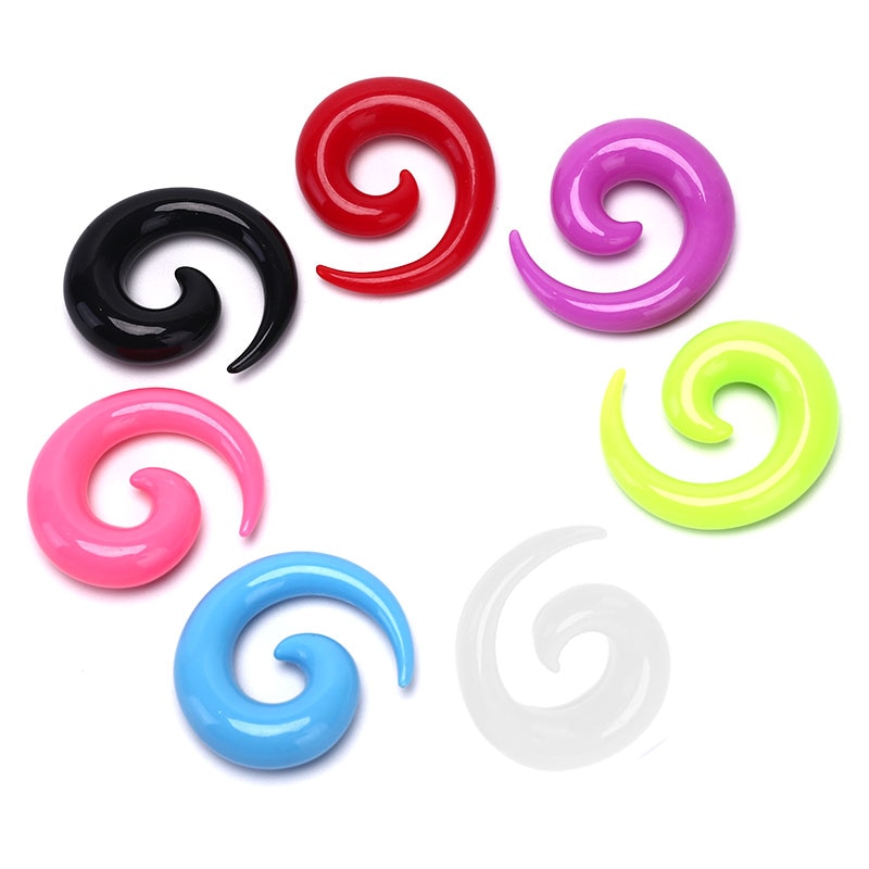 16 Stks/set Spiral Taper Flesh Tunnel Ear Brancard Expander Stretching Plug Slak