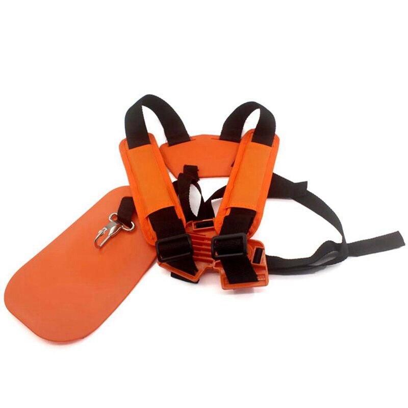 Double Shoulder Strap Grass Trimmer Brush Cutter Harness Belt Garden Power Pruner Yellow