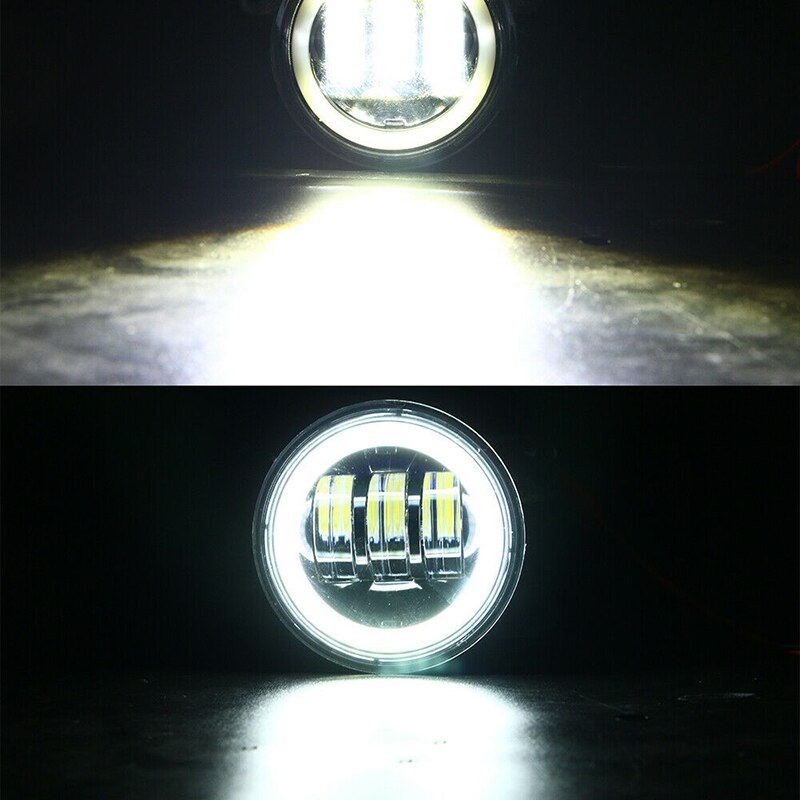 1Pc 7 Inch Ronde Led Koplampen Hi/Lo Beam Hoek Ogen Voor Wrangler Jk Lj Tj