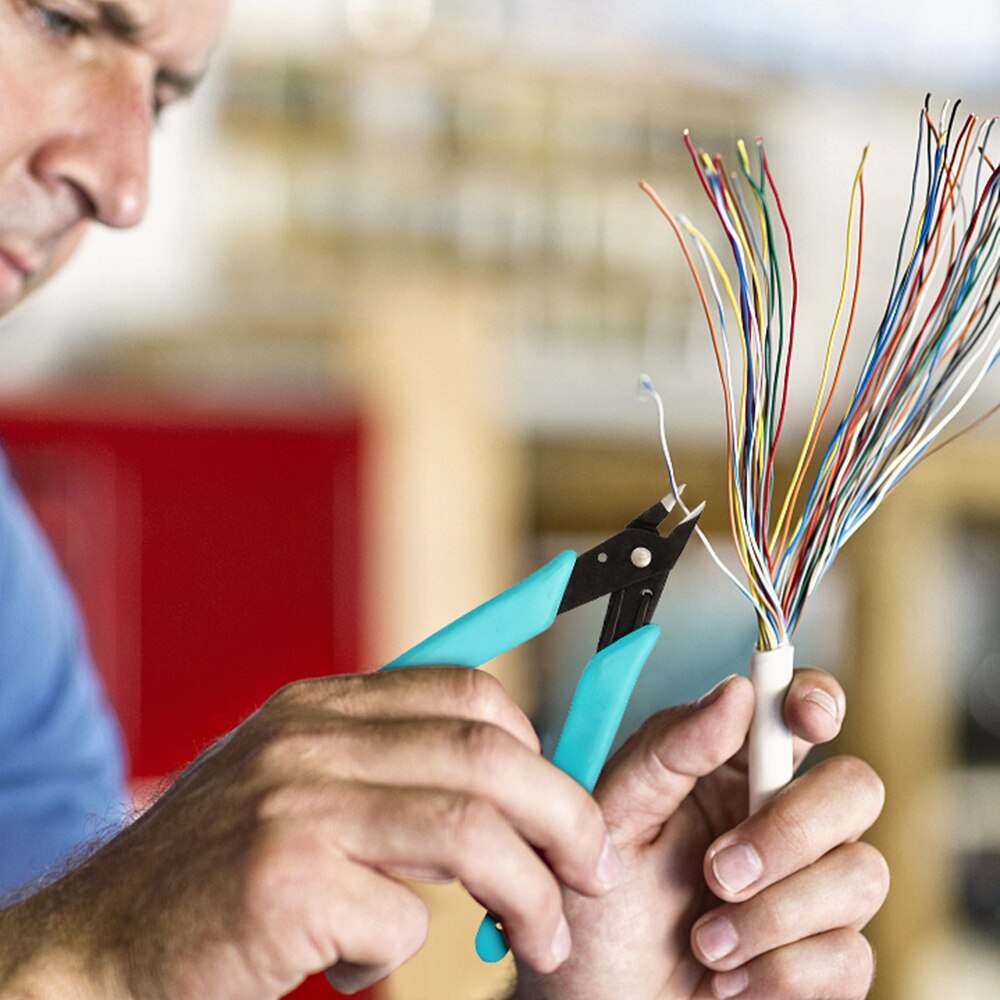 Electrical Wire Cable Cutters Anti-slip Side Cutters Snips Flush Nipper Mini Diagonal Pliers Hand Tools