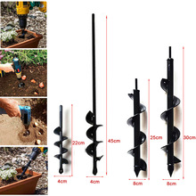 Perceuse de jardin spirale | Foret de jardin, mèche Roto terre, planteur de fleurs, arbre hexagonal, cour de jardinage, literie, plantation de trous de poteau, outil de pelle 3