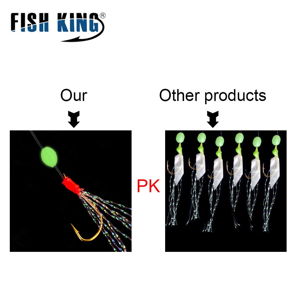 15x Squid Sabiki Rigs – 5 Hooks Each, Saltwater Fishing Baits/Lures For Beach & Boat