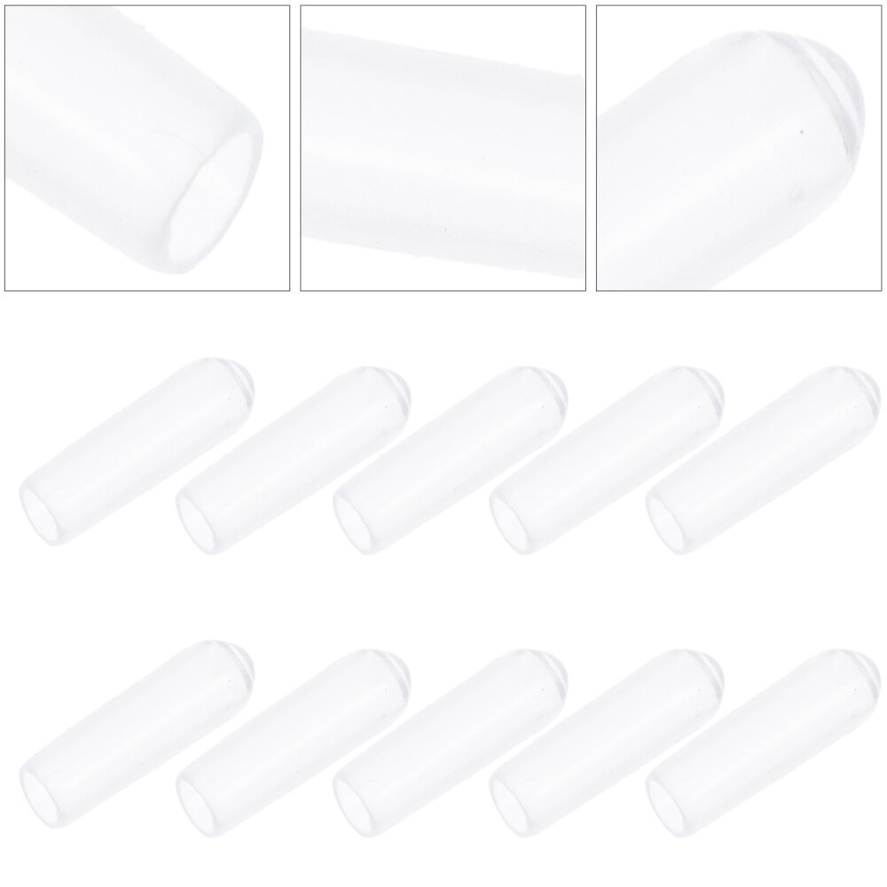200Pcs Vaatwasser Rack Cap Duurzaam Mini Flexibele Vervanging Transparante Beschermende Cap Ronde End Cap Tip Tine Cover Voor Plank
