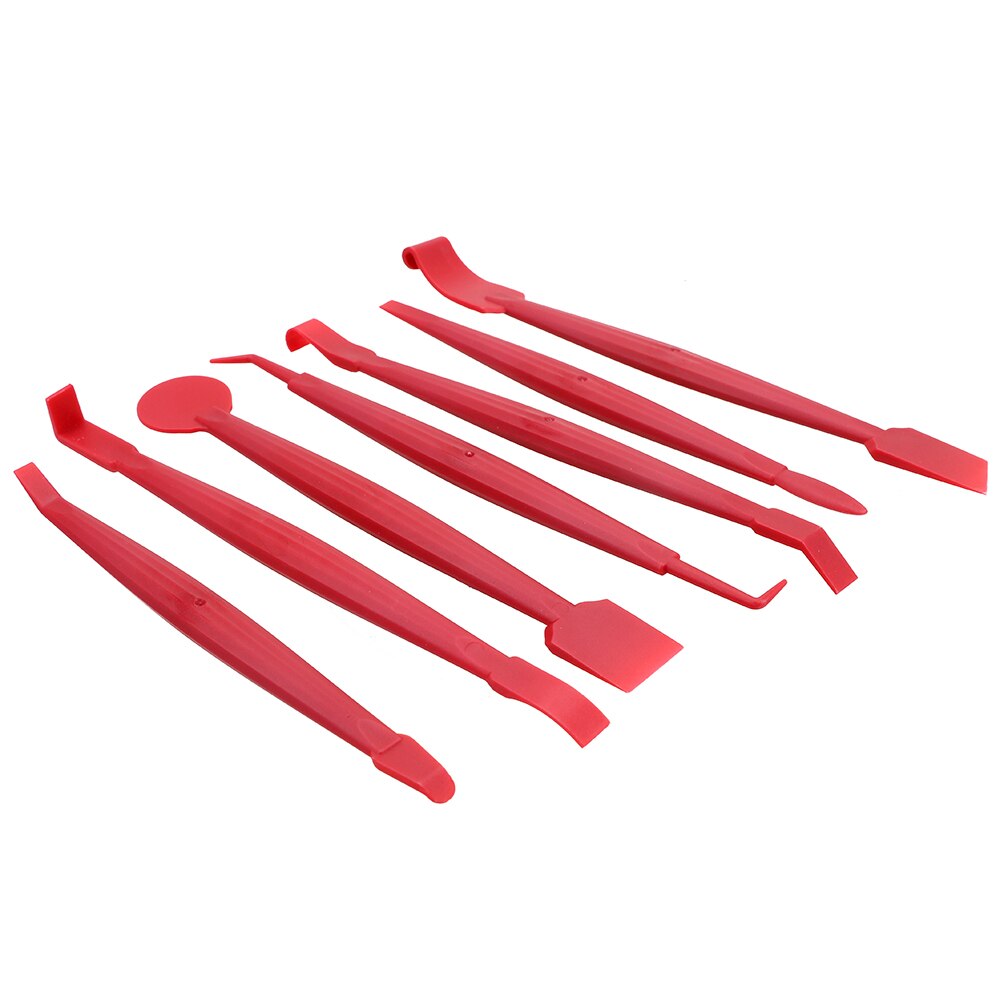 Car Removal Kits Car Wrap Film Tools Window Tint Film Corner Blades Squeegee Scraper Set Trim Removal Repair Tools Kit: Brown