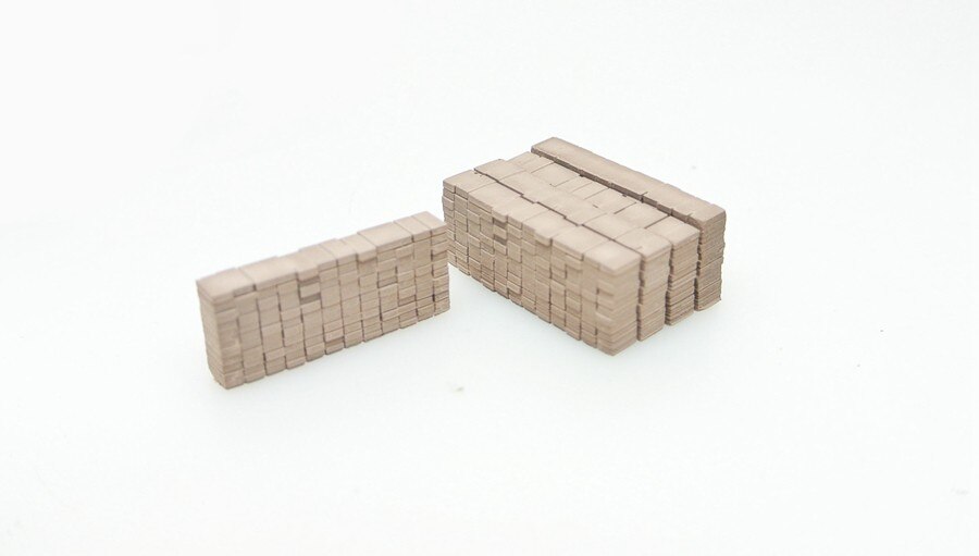 HO 1/87 Simulation Slabs And Bricks Train Model Sand Table Scene Station Props 5Pcs