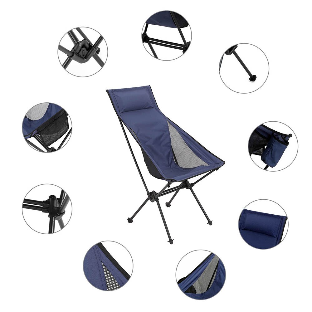 Durble Ultralight Draagbare Vouwen Maan Stoel Met Draagtas Anti-Slip Stand Waterdicht Doek Voor Vissen Camping Tuin Outdoor