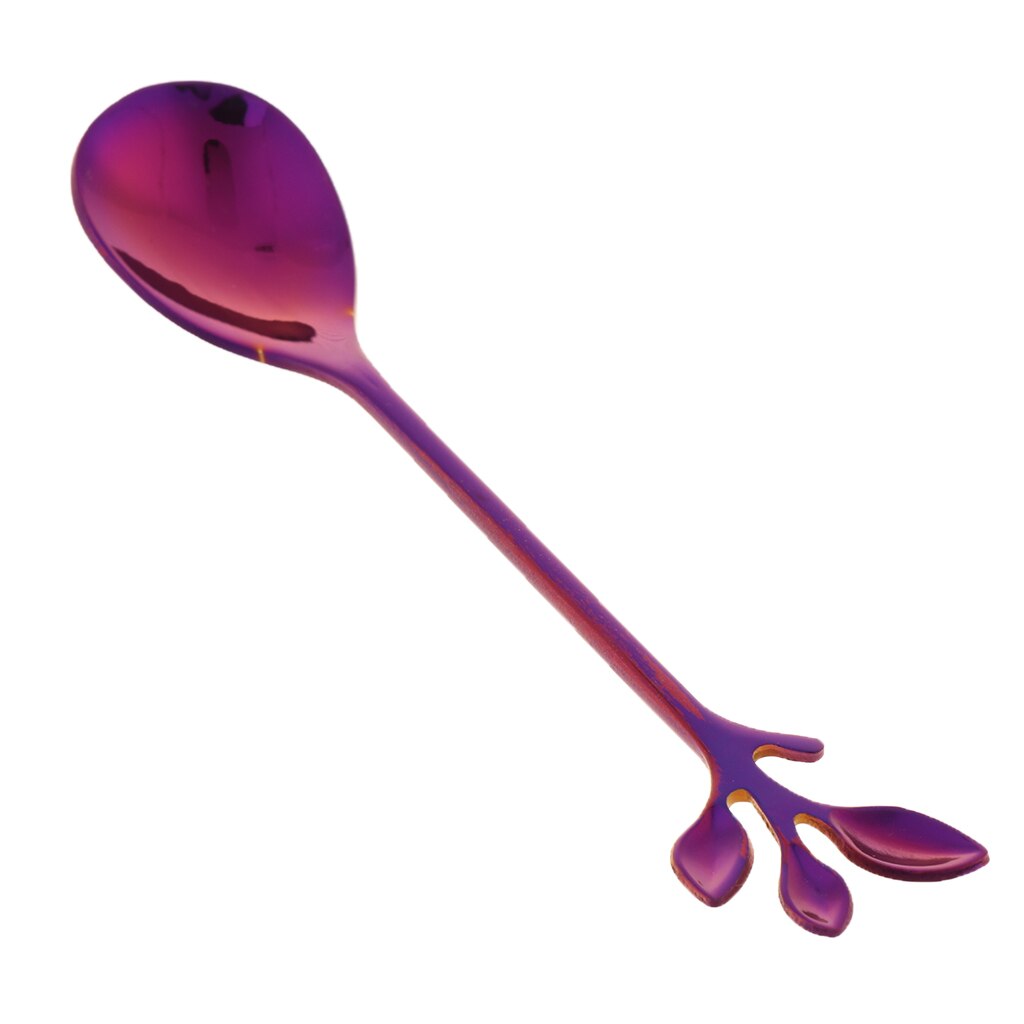 Roestvrijstalen Theelepel Kleurrijke Koffie Lepel, 12Cm Thee Lepel Mengen Lepel Suiker Lepel, Creatieve Premium Theelepel, regenboog