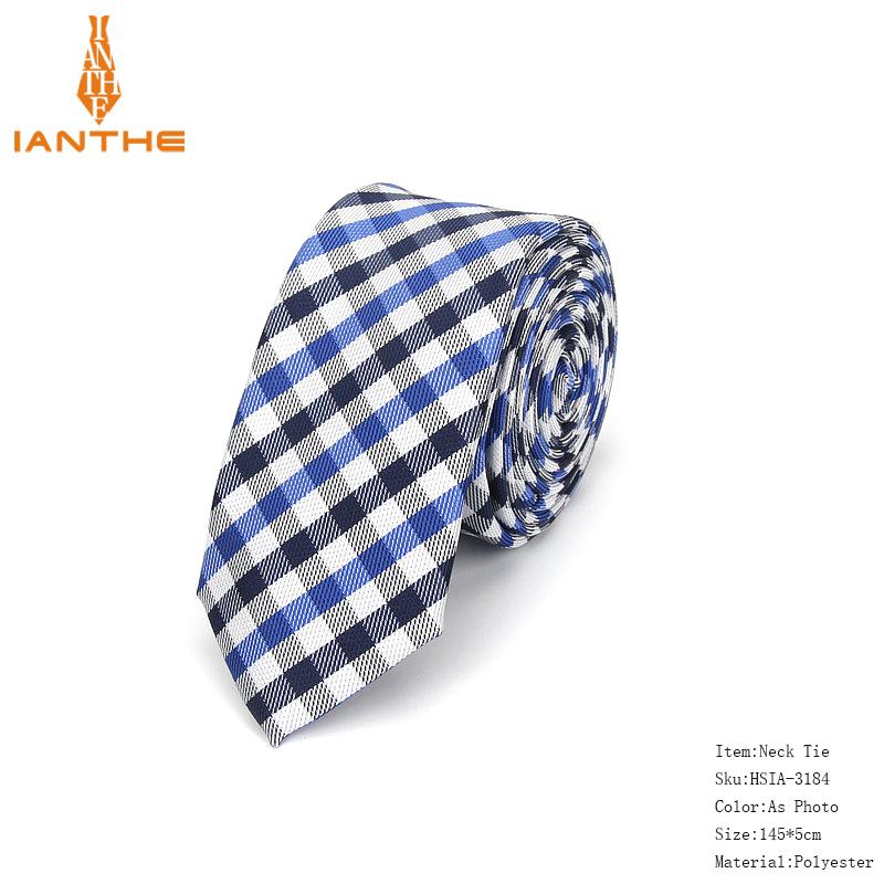 Mærke mænds jakkesæt slips klassisk mænds stribet slips formelle slid forretning sløjfer mænd polyester tynde slanke slips krave: Ia3184