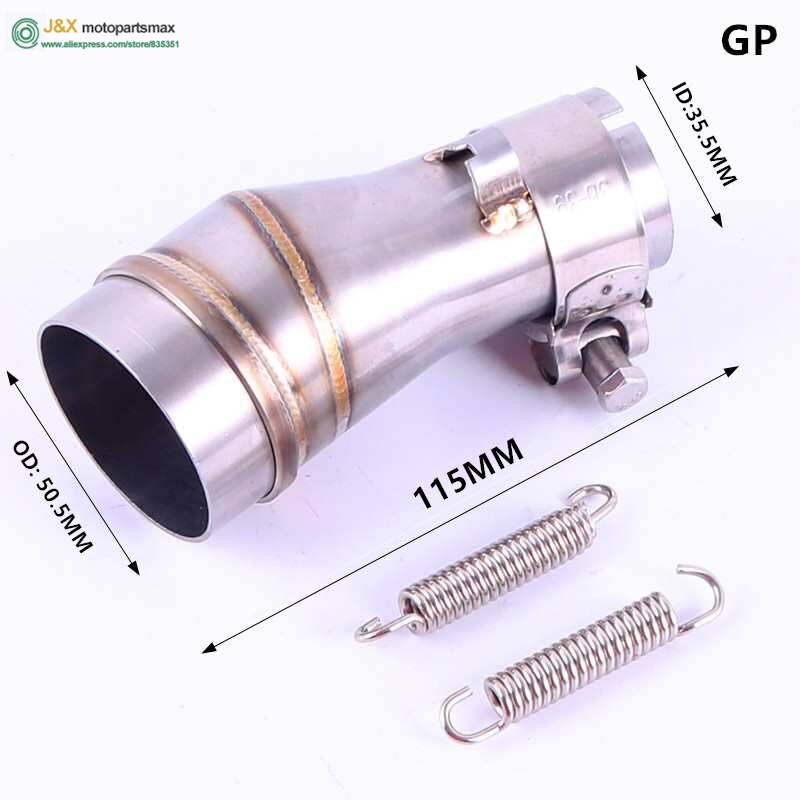 Motorfiets Adapter Uitlaat Midden Pijp Voor Kawasaki Ninja 250 250r Z250 Z300 Er6n R25 R3 Gp Uitlaatdemper Link Buis Midden Sectie: Blauw