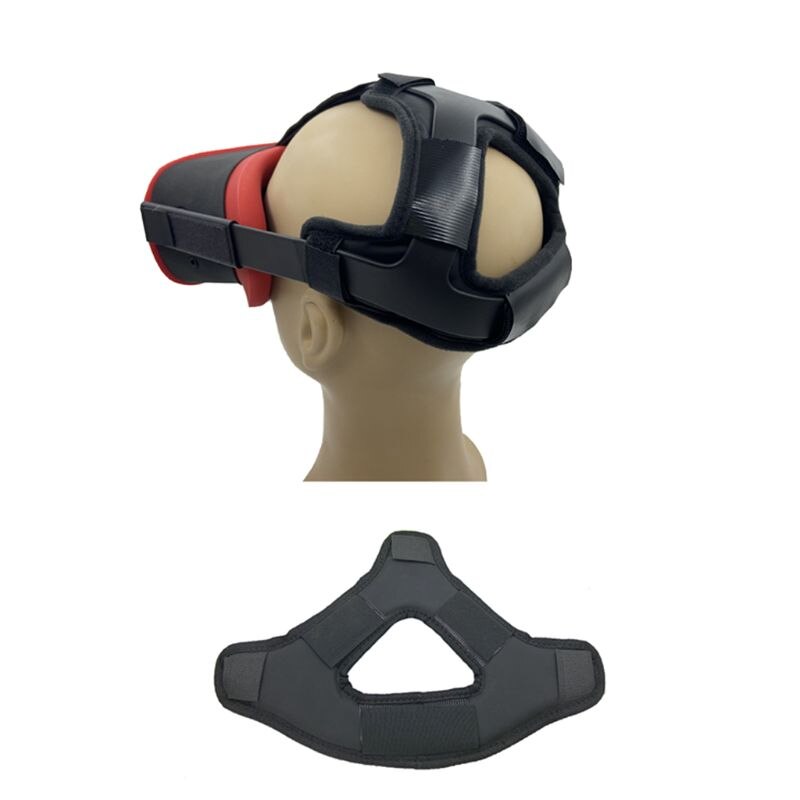 Coussin de mousse de sangle de tête antidérapant en cuir d'unité centrale pour Oculus Quest VR accessoires de fixation de bandeau de coussin de casque