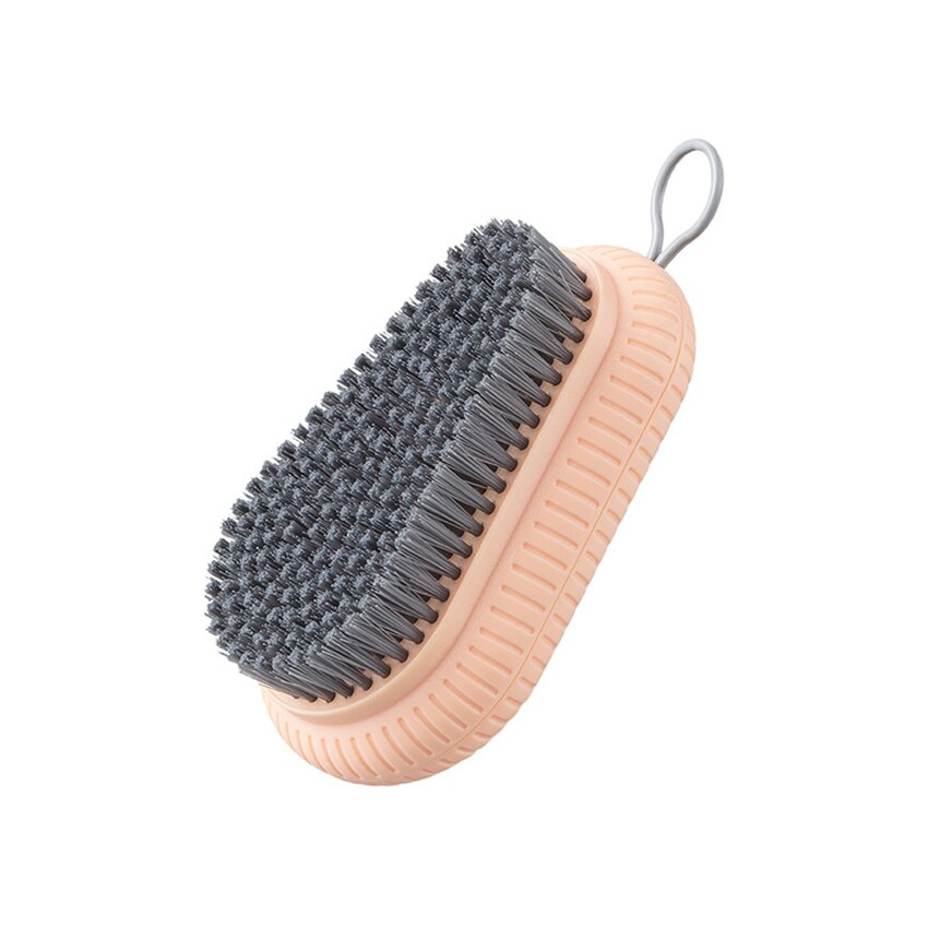 Cute ABS Soft Bristle Cleaning Brush Multifunctional Clothes Laundry Brushes Washing Shoes Board Brush With Hanging Lanyard