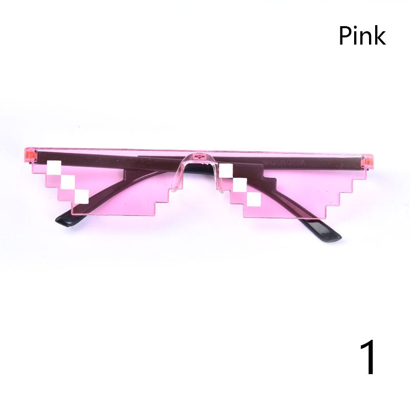 Retro Glasses 8 Bit Pixelated Sunglasses Men's Women's Clothing Brand Thug Life Party Glasses: PK1