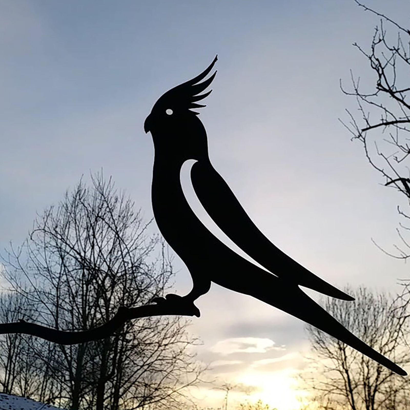 Tuin Art Outdoor Tuin Achtertuin Tak Metalen Rvs Art Metalen Vogel Yard Art Boom Vogel Dier Tuin Decoratie