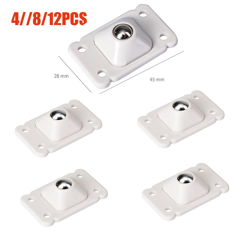 12Pcs Wheels For Furniture Caster Stainless Steel Roller Self Adhesive Furniture Caster Home Strong Load-bearing Universal Wheel: 4pcs / Caster Wheels 04