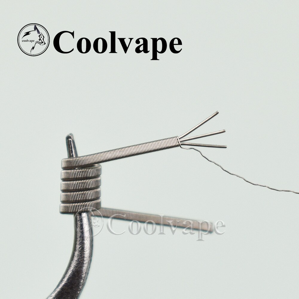 Wolf Coolvape NI80 bobine prefabbricate Clapton ad alta densità bobina Premade per filo di riscaldamento Mod atomizzatore rta e-cig RDA RTA da 510 fili