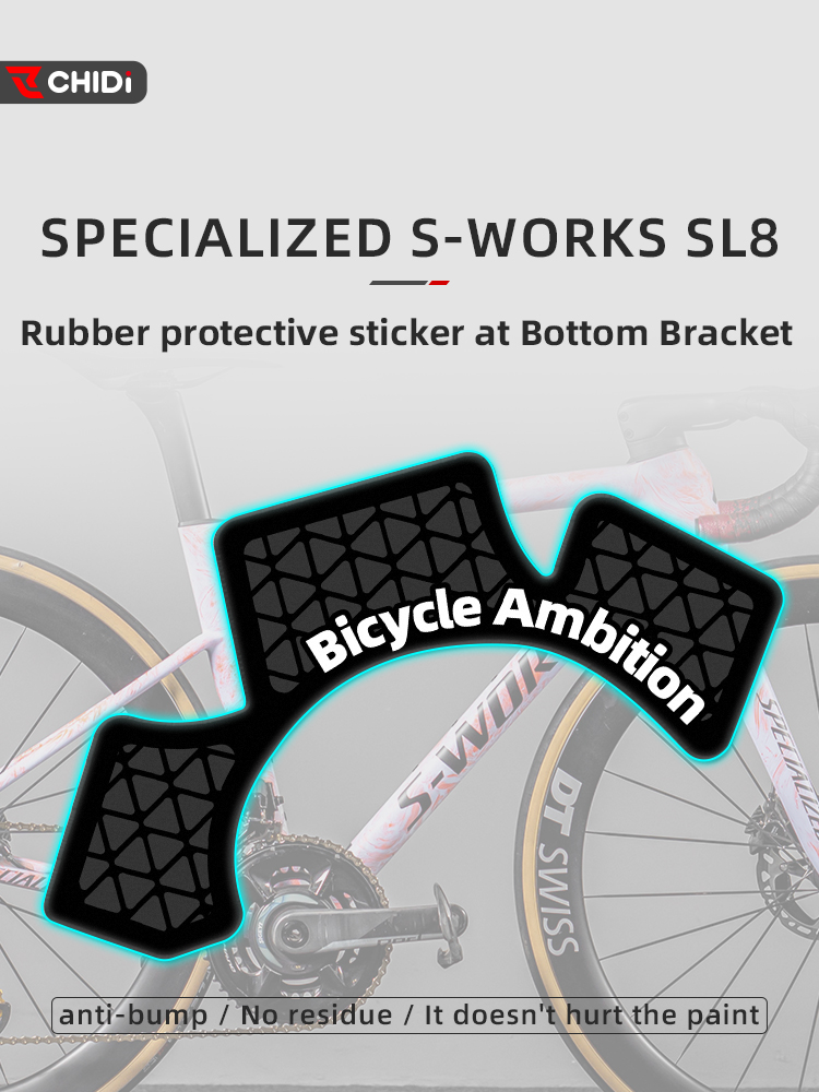 Verwendet für SPECIALIZED S-funktioniert SL8 Gummischutzaufkleber ein der Tretlager Fahrradzubehör Fahrradmodifikationsschutz
