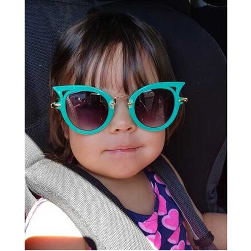 Iboode cat eye mærke solbriller til børn pige dreng sød solglas børn gradient  uv400 kawaii dejlige briller