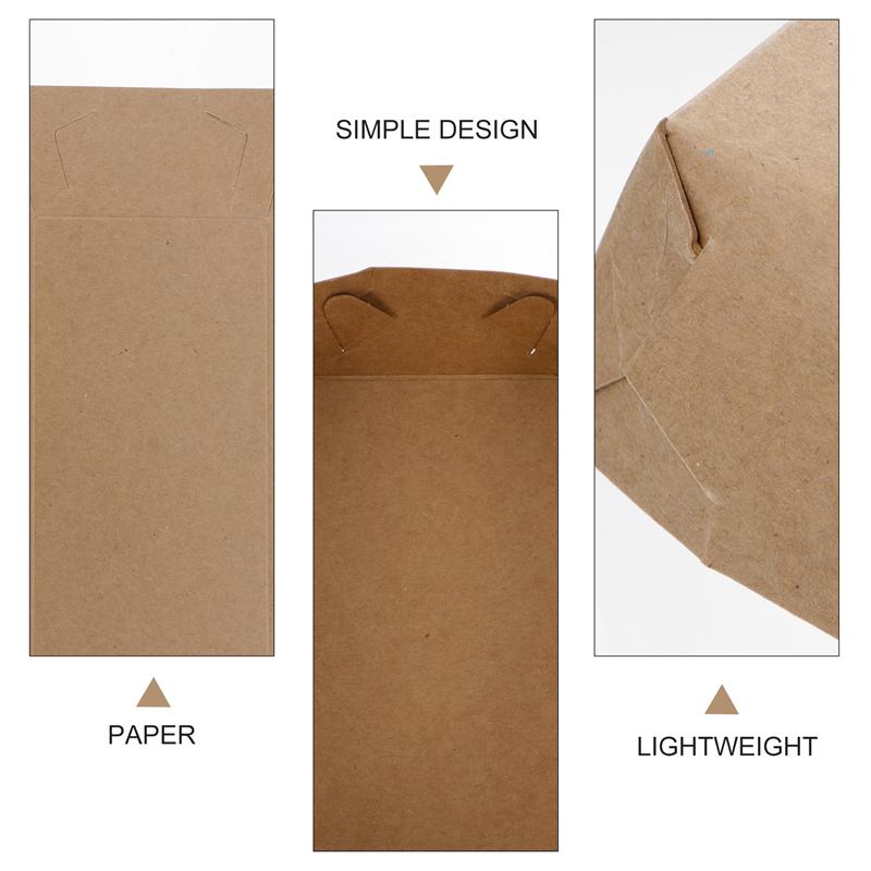 100Pcs Disposable Kraft Paper Food Box Fried Chicken Chips Exposure Box Disposable Food Containers