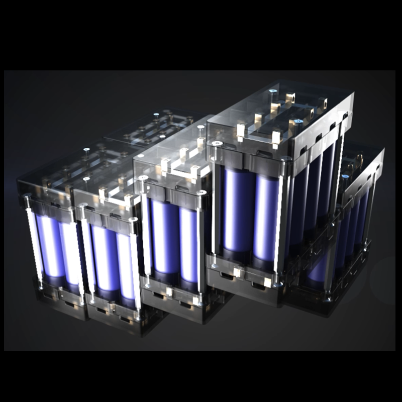 Batterijhouder voor 18650/21700 Batterijen - Splicebare DIY Kit voor 12V/24V/48V Energieopslag - Hoge Stroom Ondersteuning