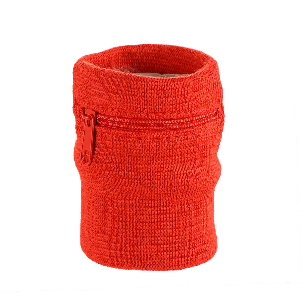 Säker för gym handledsplånbok andningsbart svettband handskydd armbandsväska handledsväska med dragkedja löpararmband handledsväska: Vit