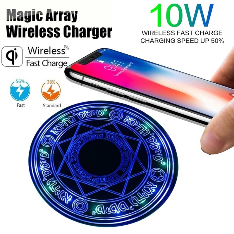 10W Qi Wireless Charger For iPhone 11 X XS Max XR 8 Plus Magic Circle Wireless Charging Pad For Samsung S9 S10+ S8 Charging Pad