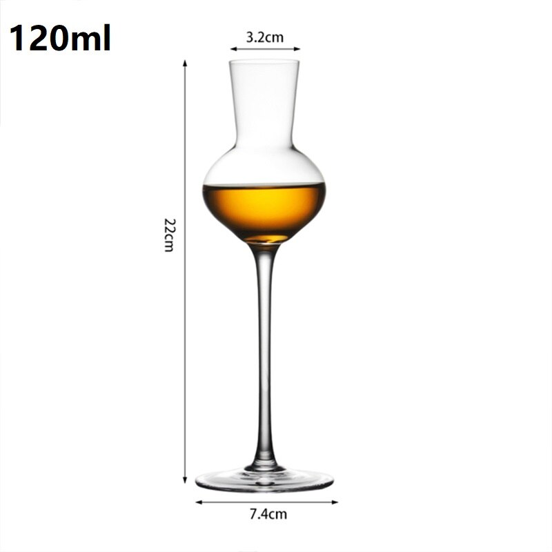 120ml Whisky Aroma Copa vaso vino Escocia Whisky oliendo taza de cristal copa de coñac Tulip Aroma vasos de degustación