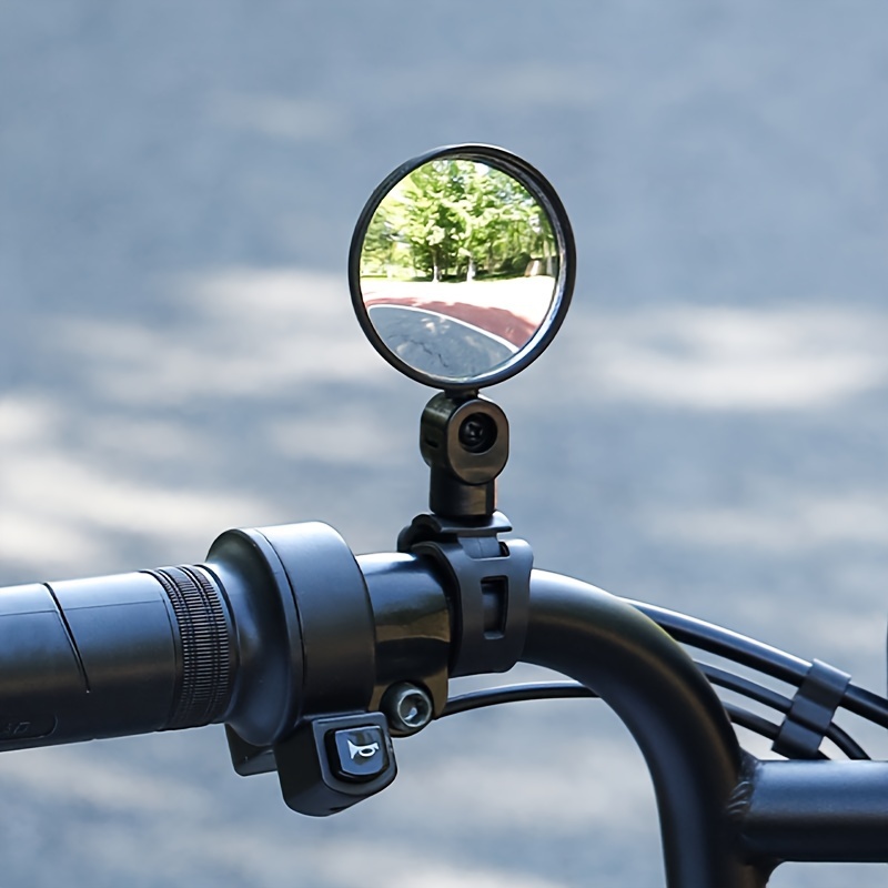 Espelho retrovisor da motocicleta, espelho retrovisor da scooter da bicicleta, refletor ultra-grande angular universal da bicicleta mountain bike, espelho reverso pequeno do carro da bateria: CINZA