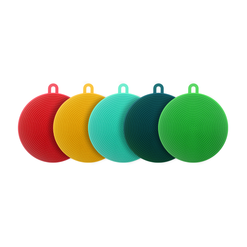 5PCS Silikon Küche Reinigung Pinsel Spülmaschine Schwämme Dish Waschen Schwamm Magie Wäscher Haushalt Pinsel Küche Zubehör: Mixed Colors 2