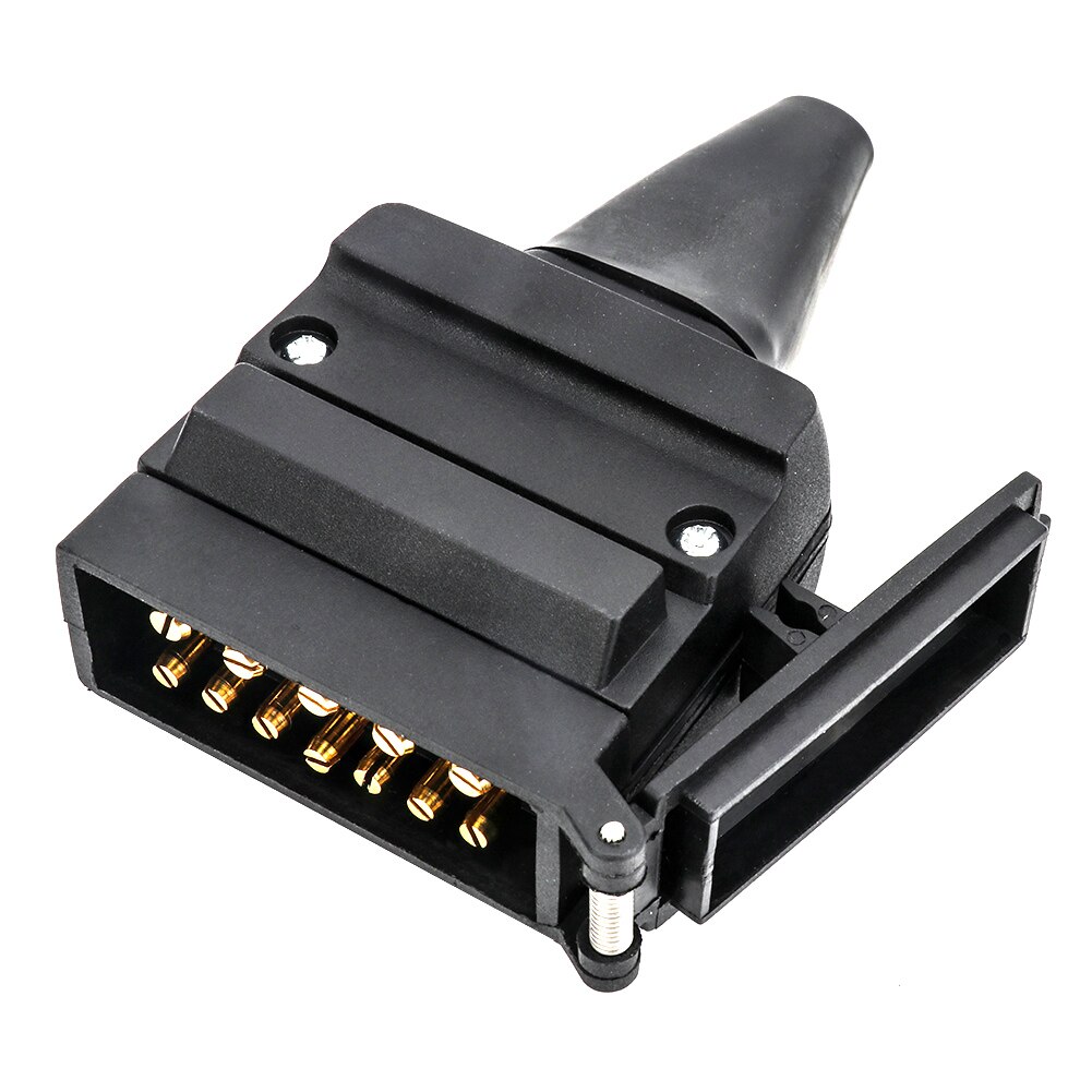 2PCS 12 Pin Car Connector Waterproof Square Shape Adapter Black Blade Wiring Replacement Home Caravan Accessories Trailer Socket