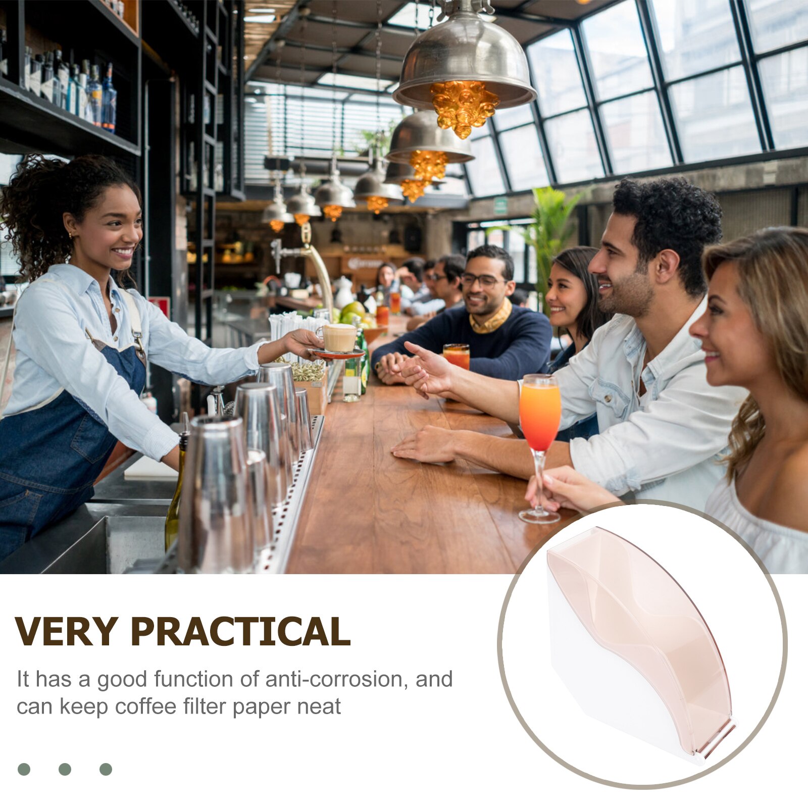 Countertop Coffee Filters Holder Coffee Filtering Paper Container Filter Paper Container