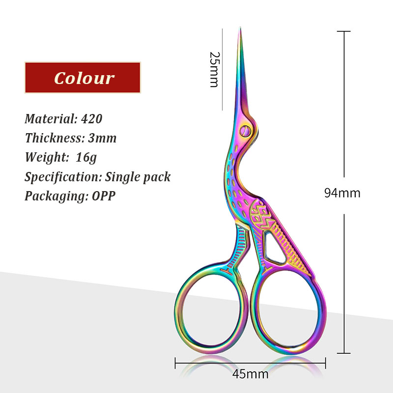 1 Uds. Tijeras antiguas de acero inoxidable coloridas, artesanía clásica europea, tijeras para manualidades de costura, herramientas de joyería DIY,: Rosa