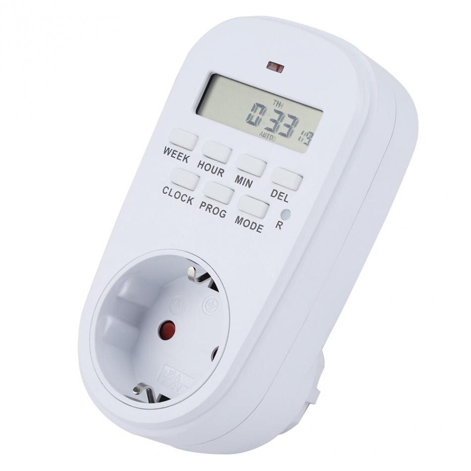 15A Programmable Smart Power Outlet Plug Socket Electronic Mechanical Timer Socket Indoor Socket EU /US/ Plug