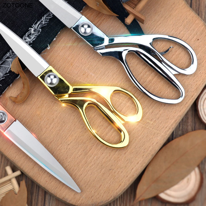 Tailor Scissors 8.5/9.5/10.5 Inch Stainless Steel Garment Scissors Galvanized Alloy Handle Leather Trousers Thread Scissors G