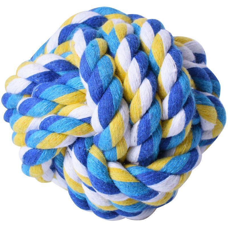 1pcs Bite Resistant Pet Dog Chew Toys for Small Dogs Cleaning Teeth Puppy Dog Rope Knot Ball Toy Playing Animals Dogs Toys Pets: Big-ball