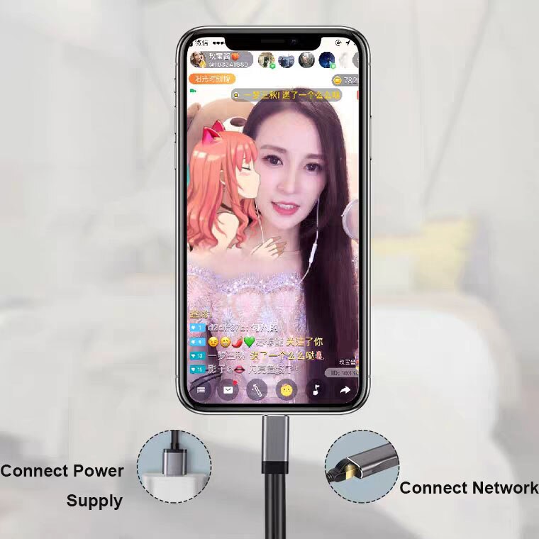 For Lightning To RJ45 Ethernet LAN Wired Network Adapter 1000Mbps Network Cable with Charging for iPhone iPad Ethernet Adapter