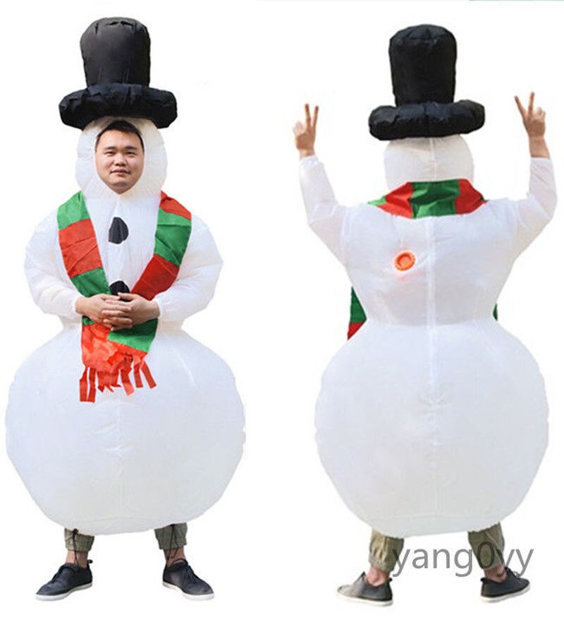 Inflatable Costume Snowman Mascot Costume Suits Cosplay Party Game Dress Outfits Clothing Advertising Carnival Christmas Adults