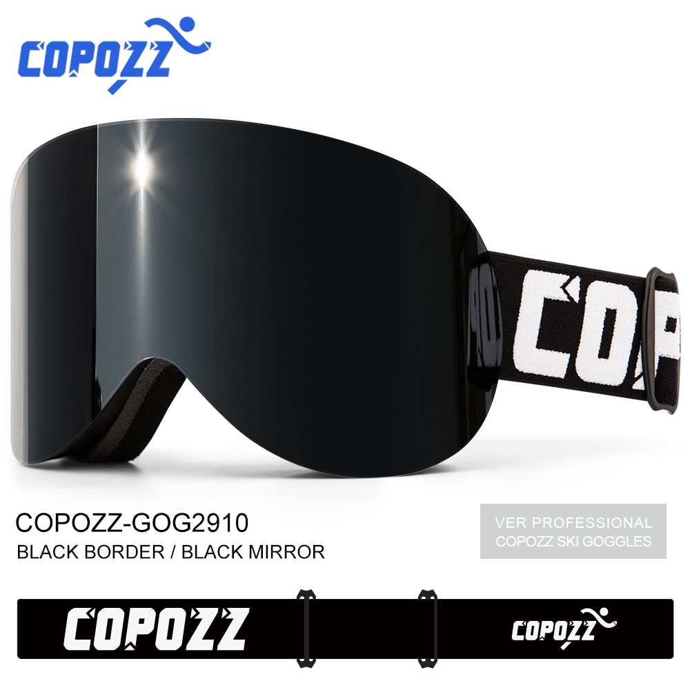 Copozz Skibril Sterke Magnetische Stabiliteit Lens UV400 Anti-Fog Bescherming Skiën Snowboard Goggles Voor Mannen &amp; Vrouwen